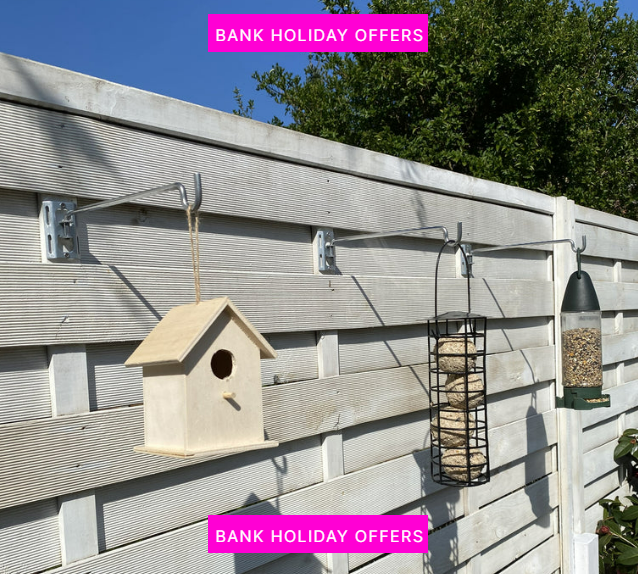 Fence bird feeder hanger bracket - 3 pack for £7.99