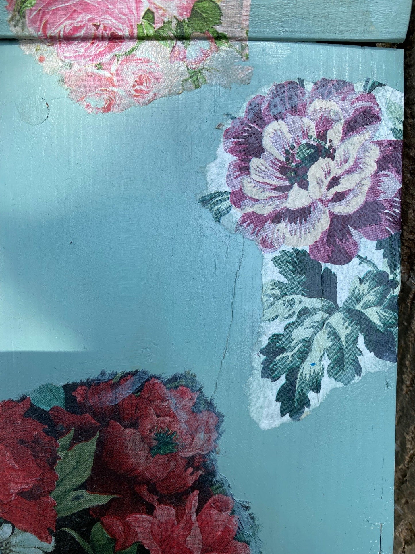! Large floral bird house for garden / courtyard decor - customization possible