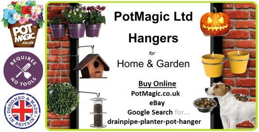 Use PotMagic plant holders to hide ugly drainpipes