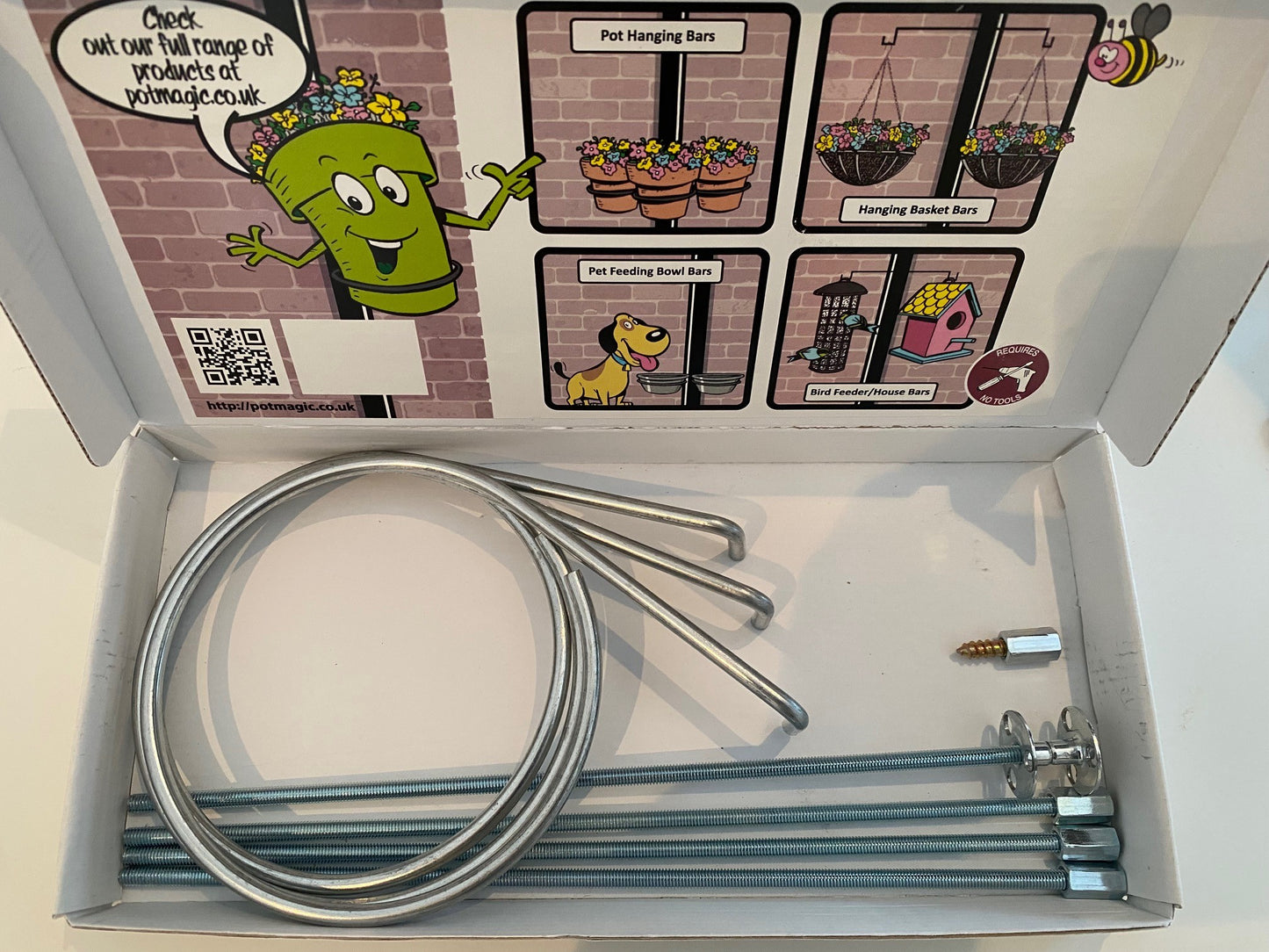 WOW Fully Height Adjustable Pan Trap Kit with 3 pan rings and 1.2m solid steel 4pc collapsible post - £15.75 - Ships Worldwide