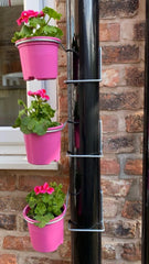 3 Single soil pipe plant pot holders / hanging brackets £10.49 gardening garden drainpipe fence wall pergola plant hangers gardening herbs flowers pot hanging fit it seconds no tools needed http://POTMAGIC.co.uk