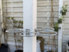 4 Single pergola post plant pot holders / hanging brackets £13.99 gardening garden drainpipe fence wall pergola plant hangers http://POTMAGIC.co.uk